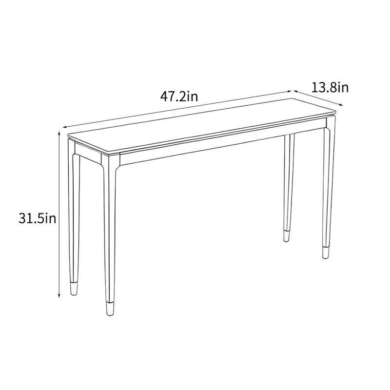  Menzel 47.2'' Console Table, 31.5" H x 47.2" W x 13.8" D