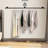 Harmoney 70.06'' Metal Wall Mounted Clothing Racks