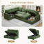 114" modular sectional sofa, corduroy l shaped modular sofa, sectional couches for living room, bedroom and apartment-1069491482
