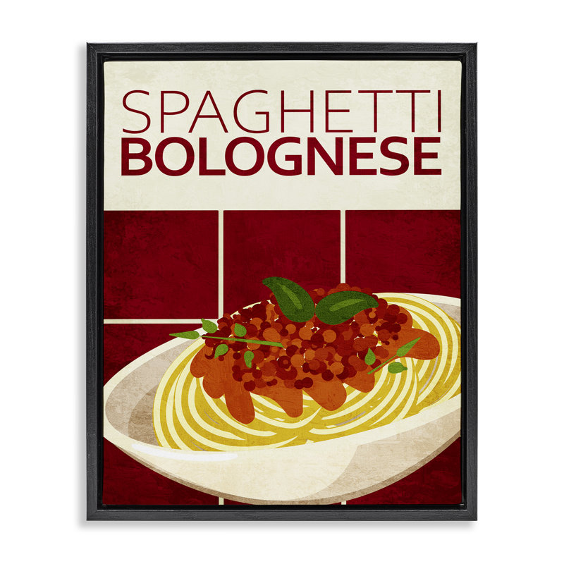 Cadre flottant de cuisine Spaghetti Classic, design par Kim Allen, Cadre flottant noir de jais, H 31 po x l 25 po
