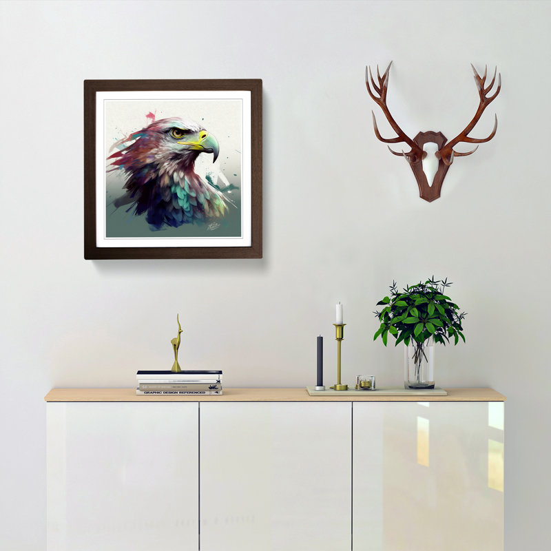 Single Picture Frame Print on Wood, Walnut