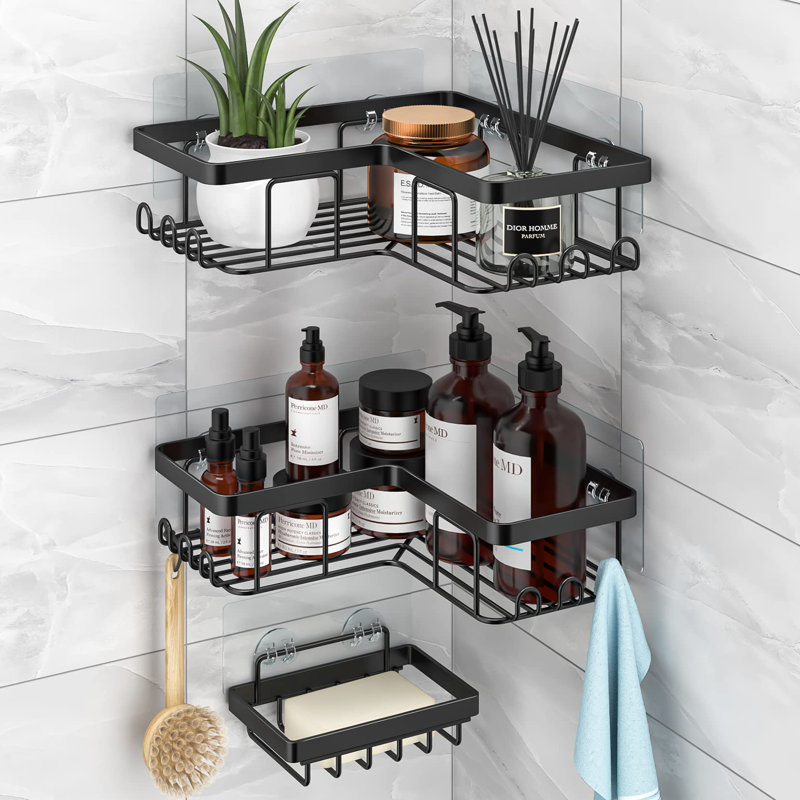 Peadon Shower Basket, Black