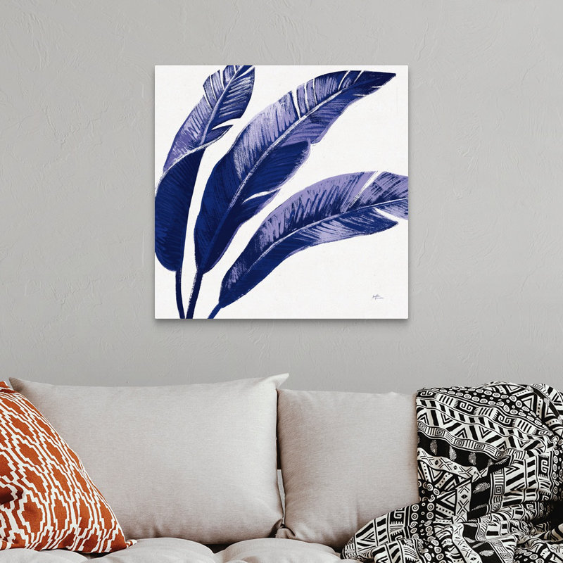 Welcome to Paradise - Indigo, Toile tendue, H 30 po x l 30 po x P 1,25 po