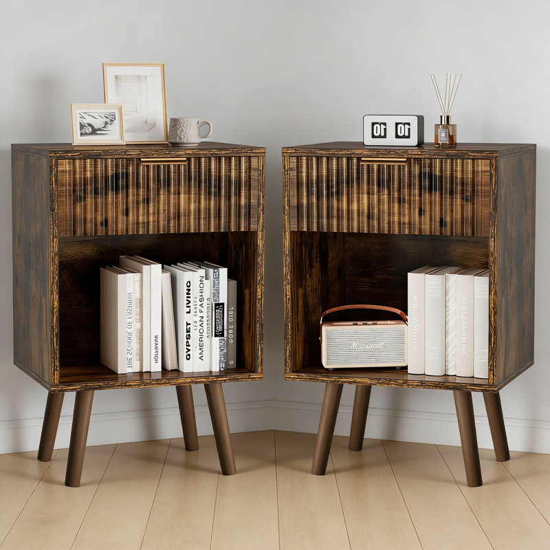 39cm W Manufactured Wood Bedside Table