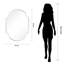 Miroir mural octogonal biseauté noir mat sans cadre-94946105