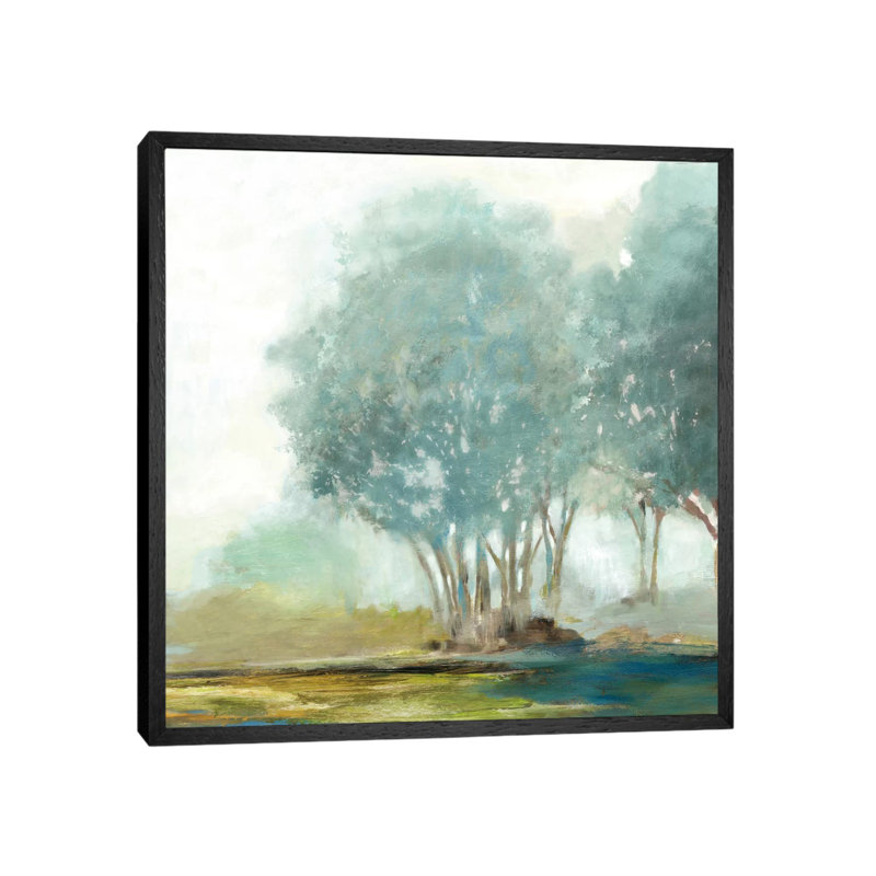 Blueberry Hill II, Square by Allison Pearce - Painting on Canvas, Black Framed Canvas, 66.04 cm H x 66.04 cm W