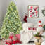 Arbre de Noël 7,5 pi avec lumières teintées bleu-vert-461618597