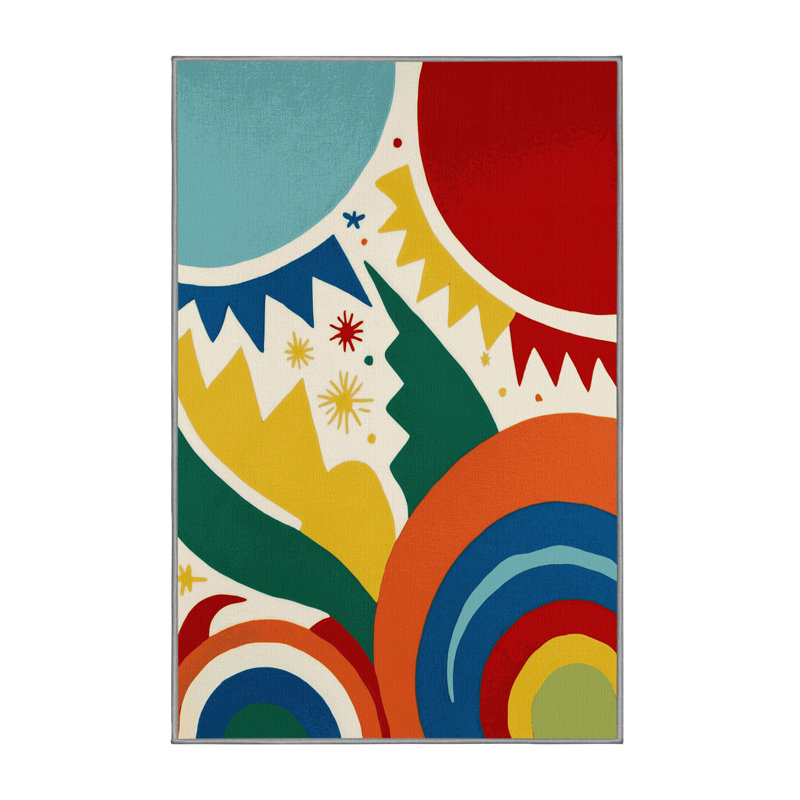 Retro Swagger Rug, Rectangle 4' x 6'