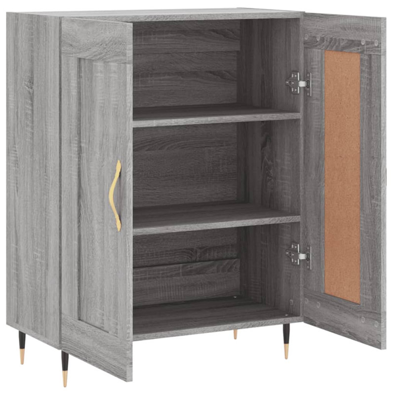 Marielly Metal 2 - Door Rectangle Accent Cabinet, Grey Sonoma