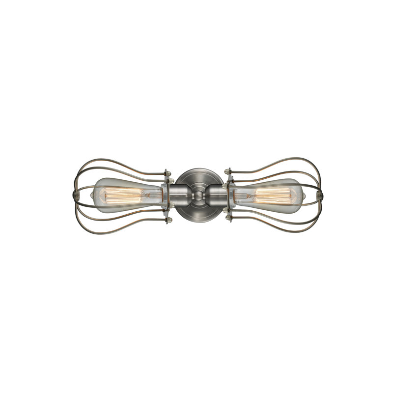 Welles Armed Sconce, Brushed Satin Nickel, LED, Brushed Satin Nickel