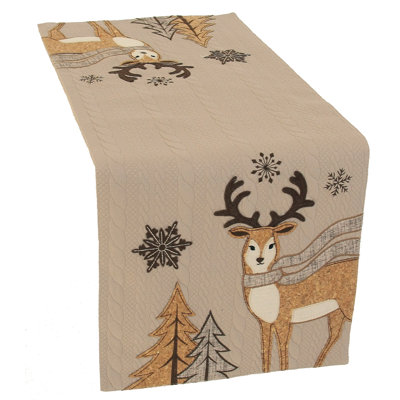 Cozy Reindeer Table Runner