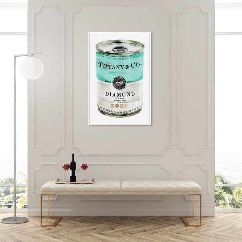 " Priceless Can ", 54" H x 36" W, White Framed