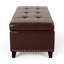 Cuir élégant en châtaignier avec garniture cloutée - l 50,44 po x P 19,95 po x P 15,95 po