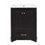 Meuble-lavabo 24 po avec lavabo en céramique, armoire de rangement autoportante moderne avec poignées, portes à fermeture douce-867710529