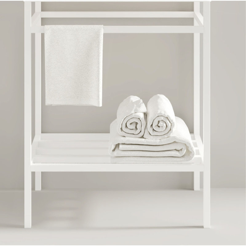 Étagère de salle de bain autoportante 24 po sans lavabo 24 po, blanc