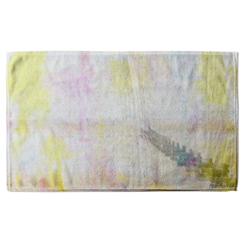 Navea Polyester Shower Curtain Set, Yellow