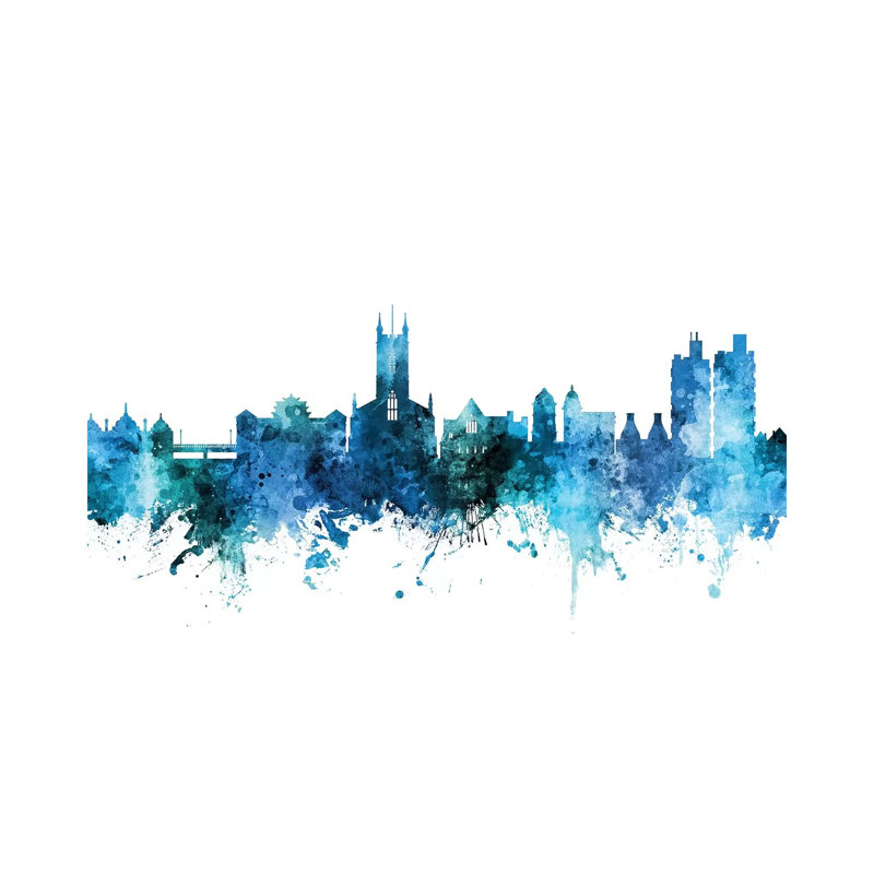 Stoke On Trent, England Skyline by Michael Tompsett - Wrapped Canvas Gallery-Wrapped Canvas Giclée, 152.5 cm H x 101.5 cm W