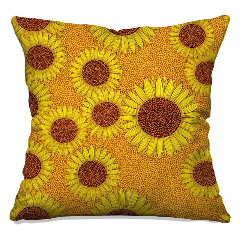 Coussin Sunflower, 14 X 14 pouces