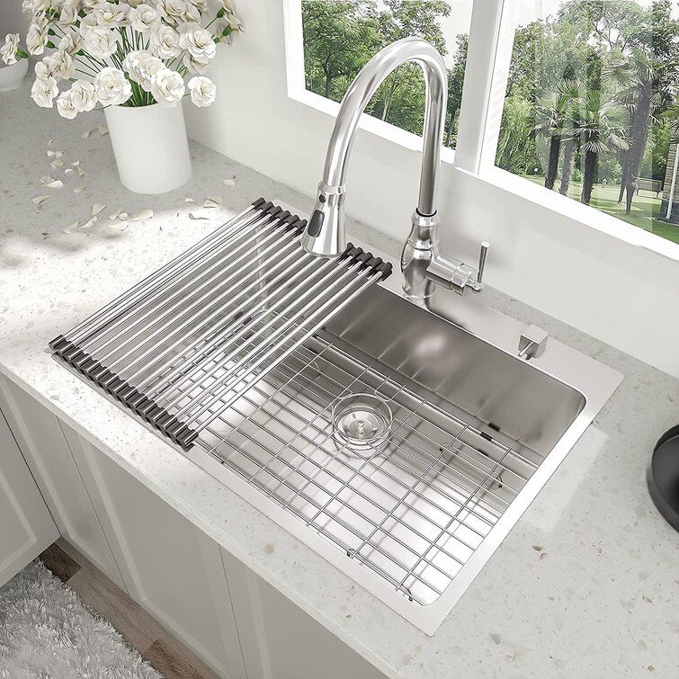 Wholesale Kitchen Stainless Steel Single Layer Retractable Sink