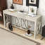 Console en placage d'acacia avec 4 tiroirs et base en X Anlen-114733109