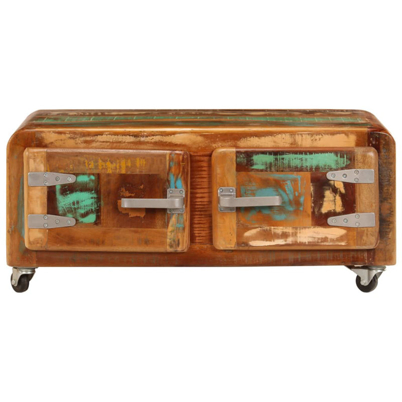 Bacon Solid Wood Block Coffee Table with Storage