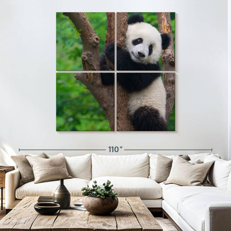 Bramble adorable panda, H 74 po x l 74 po