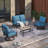 4-person Front Porch Furniture Set With Swivel Lounge Chairs-668177200