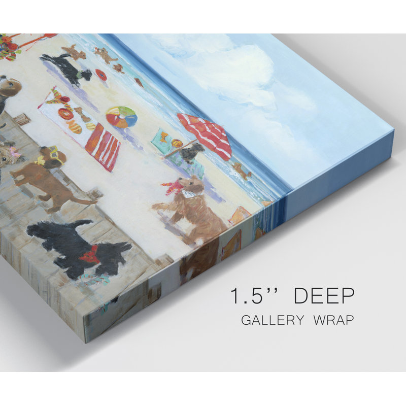 «Beach Bark Park I», reproduction sur toile tendue, H 24 po x l 36 po