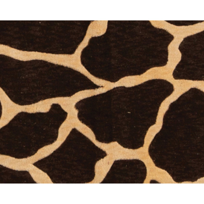 High-Quality Hand-Knotted Black And Ivory Area Rug