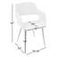 Chaise de salle à manger / d'appoint contemporaine Margarite en métal noir et tissu vert clair par Lumisource - ensemble de 2-2090415129-2052869212