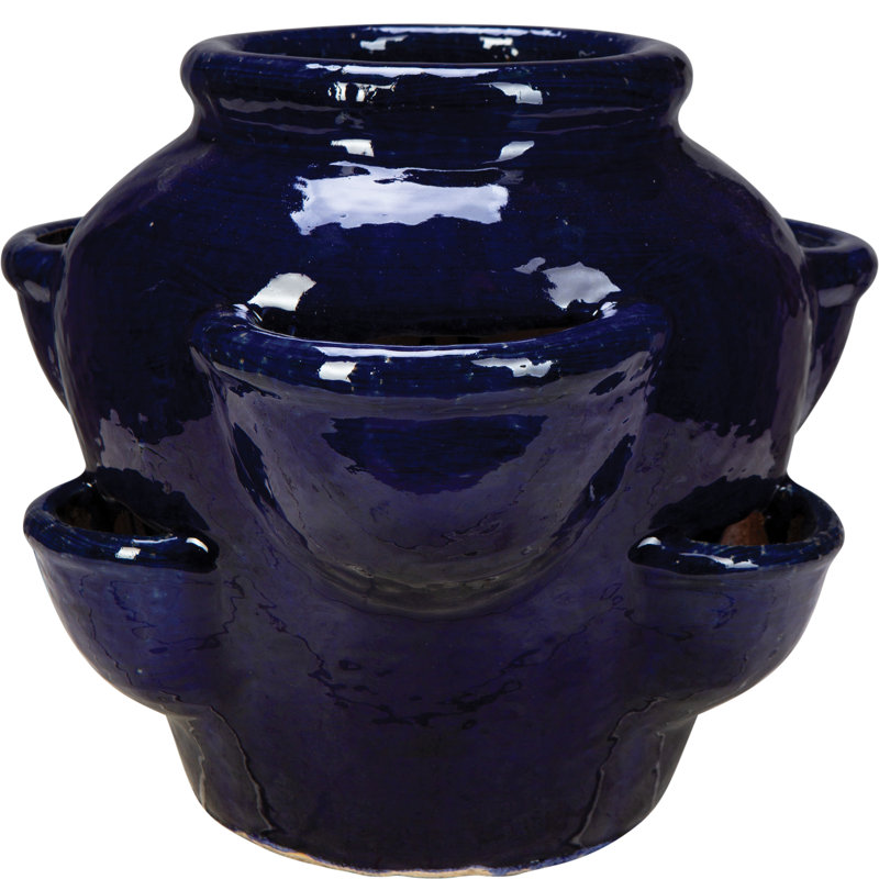 Pot à fraises - Bleu cobalt, 14" H x 18" W x 18" D, Blue