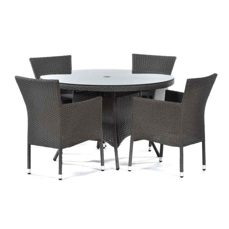 Rosalind Wheeler Bierman 4 Seater Dining Set with Cushions | Wayfair.co.uk