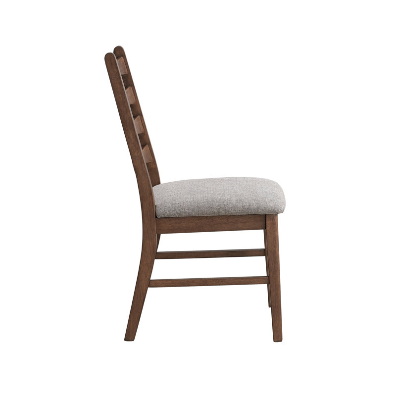 Ensemble de 2 chaises d'appoint en lin Mayah, Gris