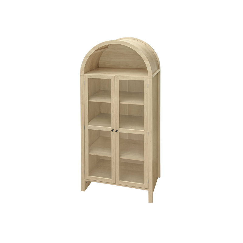 Kitchen Storage Cupboard, 69.26" Tall Modern With Adjustable Shelves, Acrylic Door For A Life Arched -Style Clear Versatile Needs