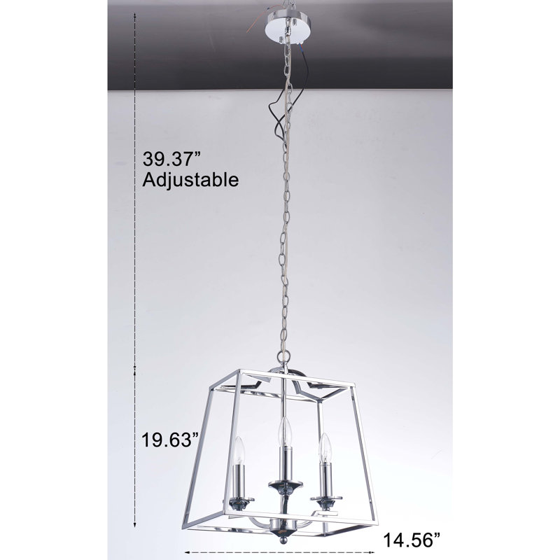Lionnel Polished Chrome Frame Chandelier