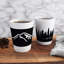 Grande tasse en porcelaine Jahnke 350 ml / 11,8 oz - Arbres - Noir