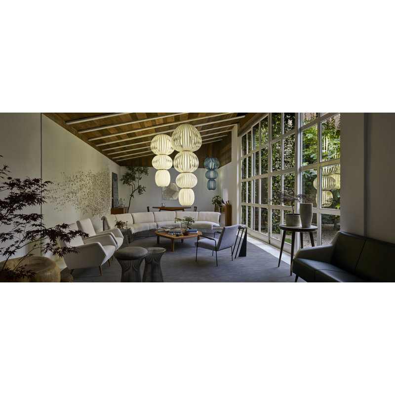 Totem 1 - Light LED Pendant, Natural Beech, 2700K LED, 61" H x 28.7" W x 28.7" D