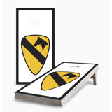 1St Cavalry Division Corn Hole Board Set With Case & Lights