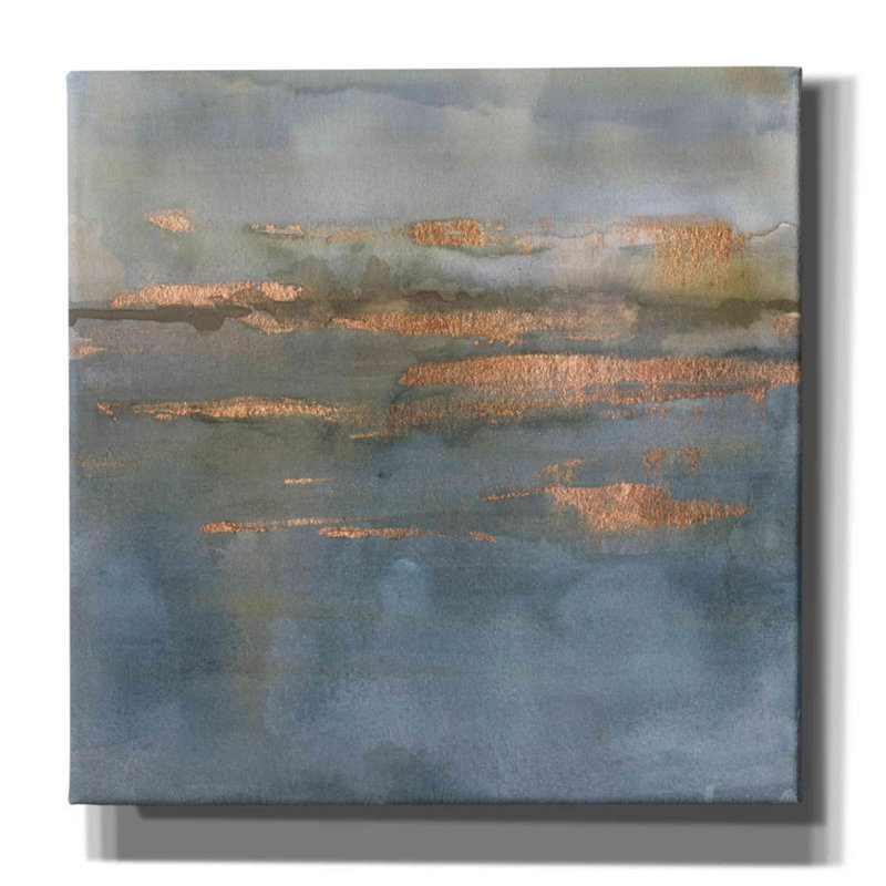 «Copper Emulsion II» par Victoria Borges, art mural sur toile, H 26 po x l 26 po x P 1,5 po