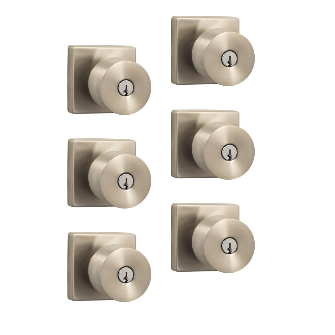 Bergen Square Entry Knobset (Set of 6) Sure-Loc Hardware 
