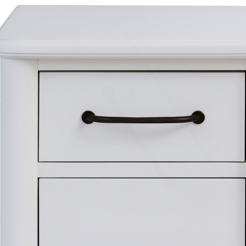 2 Drawer Filing Cabinet - White, White