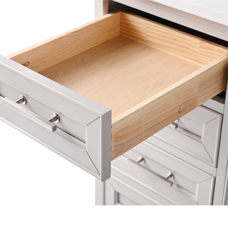 Thompson 60" W Single Bathroom Vanity, Taupe/Brushed Nickel