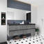 Ensemble de meuble-lavabo double 72 po avec lavabo à quartz Gazel