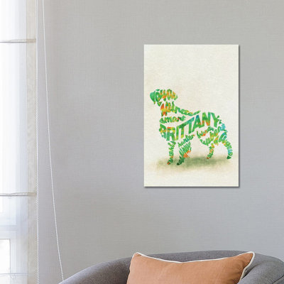 Brittany Spaniel 1 Piece Wrapped Canvas Painting