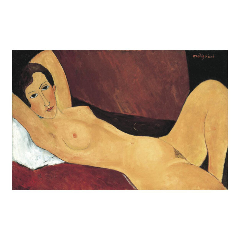 «Reclining Nude» par Amedeo Modigliani - Estampe numérique, H 16 po x l 20 po
