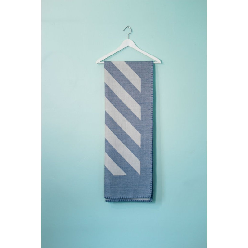 Grinda Baby Alpaca Woven Throw Blanket, Periwinkle