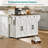 43.7'' Kitchen Island with Charging Station, Drop-Leaf Table & 3 Drawers, Adjustable Shelving Cart-1282018189-1282018186