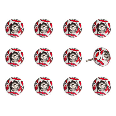 Multipack de boutons de champignon de 1,5 po de diamètre peint à la main