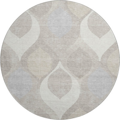 Premium Machine Washable Lisse Ivory Rug