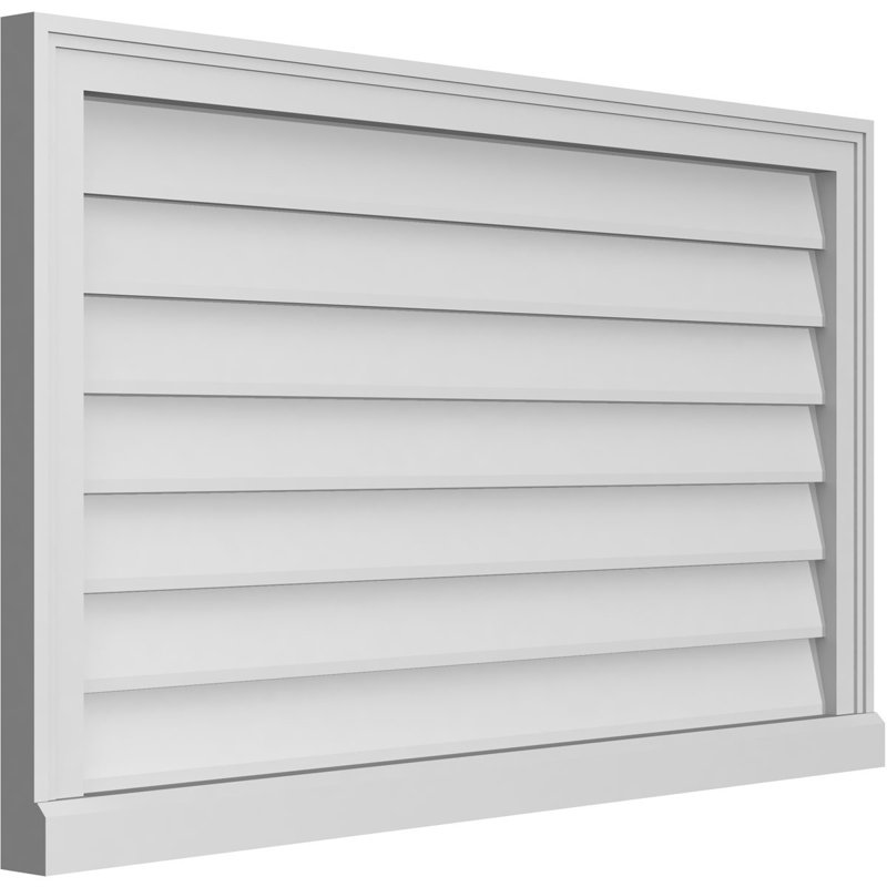 Cadre de seuil Brickmould, brun clair apprêté, H 24 po x l 40 po x P 2 po